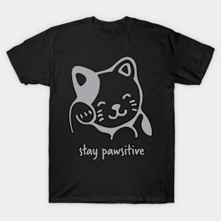 Cats Stay Pawsitive - Cat Lover T-Shirt